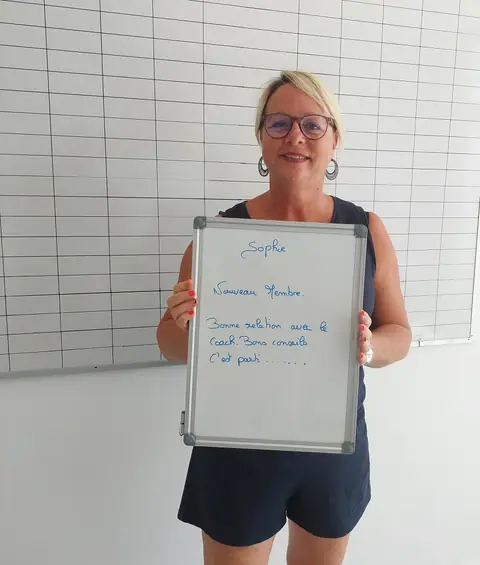 Le bilan sur ardoise d’une membre du club Le Sunrise nutrition
